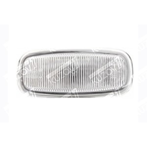 ПОВТОРИТЕЛЬ ПОВОРОТА (ЛЕВЫЙ=ПРАВЫЙ) БЕЛЫЙ, РИФЛЕНОЕ СТЕКЛО, DEPO - фото