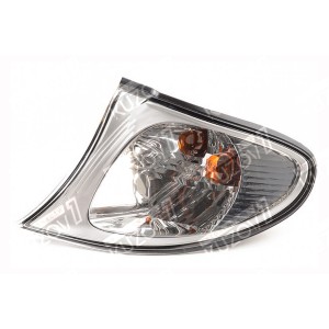 УКАЗАТЕЛЬ ПОВОРОТА (ЛЕВЫЙ) БЕЛЫЙ, ХРОМ ОБОДОК, TYC - фото