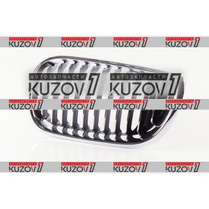 РЕШЕТКА РАДИАТОРА (ЛЕВАЯ) ХРОМ ОБОДОК + ХРОМ РЕБРА (ЧЕРНЫЕ ВНУТРИ) - фото