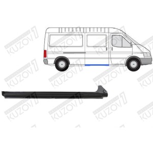 ПОРОГ (ПРАВЫЙ) ПОД БОКОВОЙ СДВИЖНОЙ ДВЕРИ, ОРИГИНАЛ, 1.0 ММ, ДАНИЯ