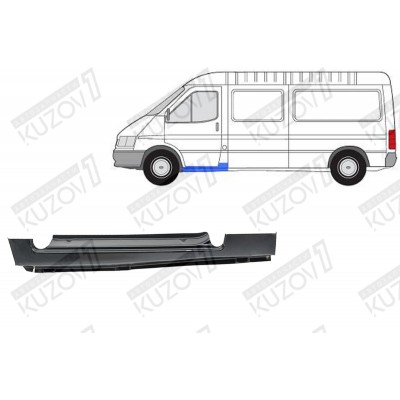 Порог (левый) Klokkerholm для FORD TRANSIT 1994-2000 - фото Порог (левый) Klokkerholm для FORD TRANSIT 1994-2000 - фото