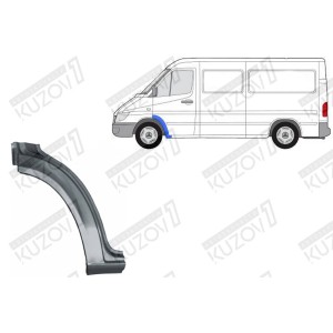 АРКА ПЕРЕДНЯЯ, ЗАДНЯЯ НАРУЖНАЯ ЧАСТЬ, ПОД ДВЕРЬ (ЛЕВАЯ) ОРИГИНАЛ, 0.8 ММ, ПОЛЬША