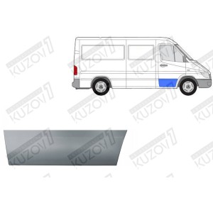 ДВЕРЬ ПЕРЕДНЯЯ (ПРАВАЯ) НИЖНЯЯ НАРУЖНАЯ ЧАСТЬ, 17 СМ, ОРИГИНАЛ, 0.8 ММ, ПОЛЬША - фото