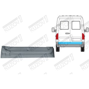 ДВЕРЬ ЗАДНЯЯ (ПРАВАЯ) НИЖНЯЯ ВНУТРЕННЯЯ ЧАСТЬ, ОРИГИНАЛ, 1.0 ММ, ДАНИЯ  - фото