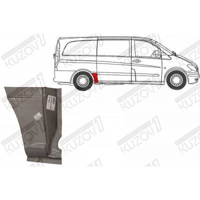 Крыло Заднее (правое) Передняя Часть POTRYKUS для Mercedes VIANO 2003-2010 - фото