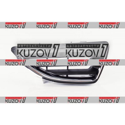 Решетка радиатора (правая) Черная С Хром Ободком TYG для RENAULT MEGANE 1999-2003 - фото